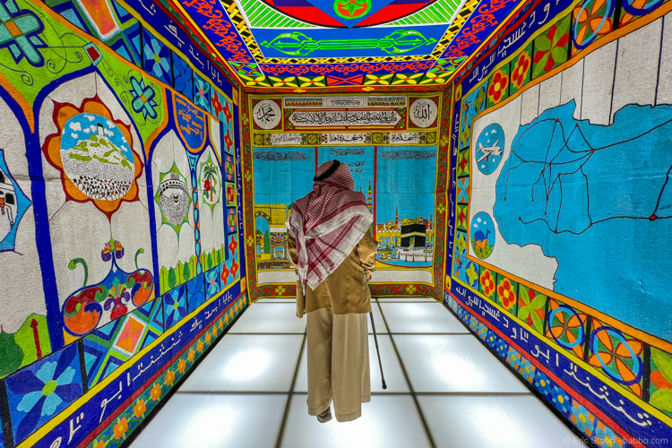 Sultan Bin Fahad, *Dream Traveled*, Installation detail at the Diriyah Biennale 2021.